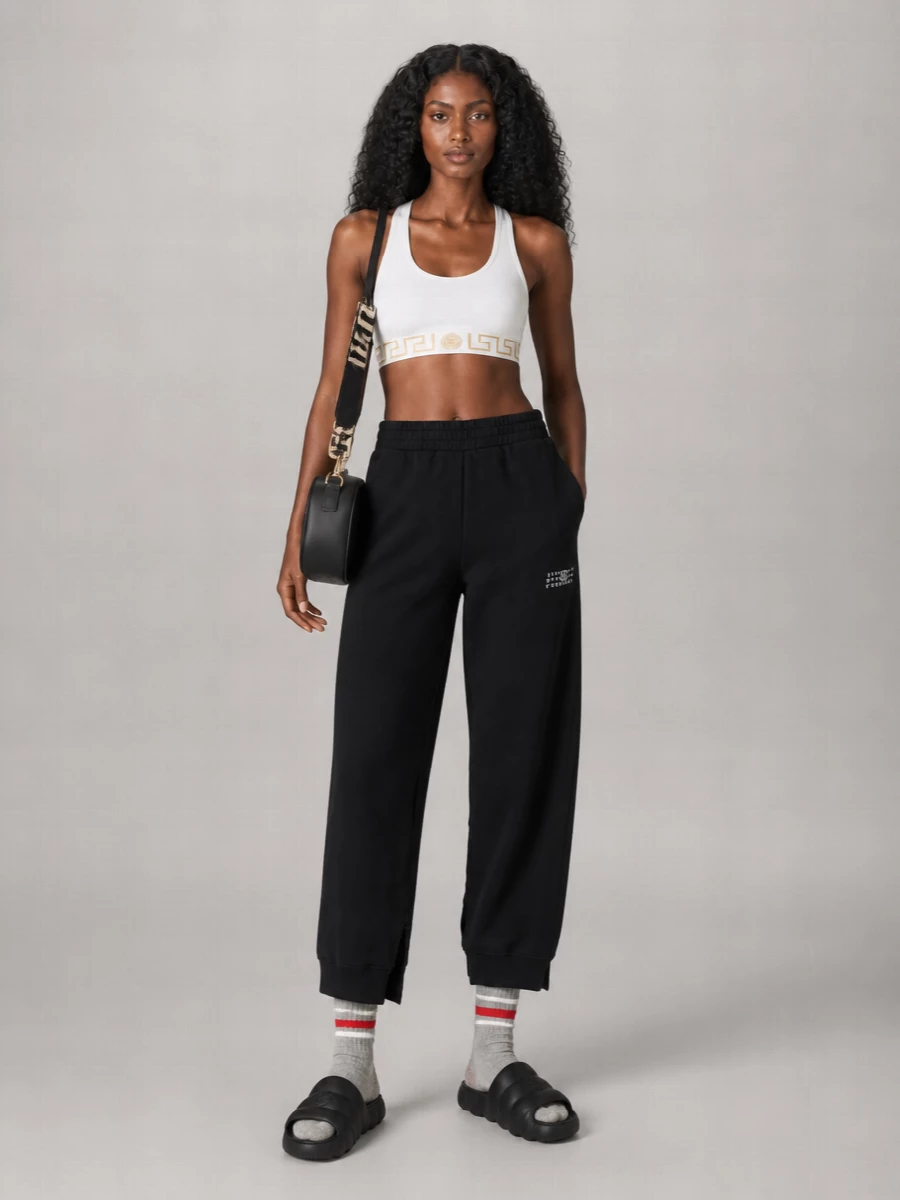 Versace Cotton Scoop-Neck Bralette