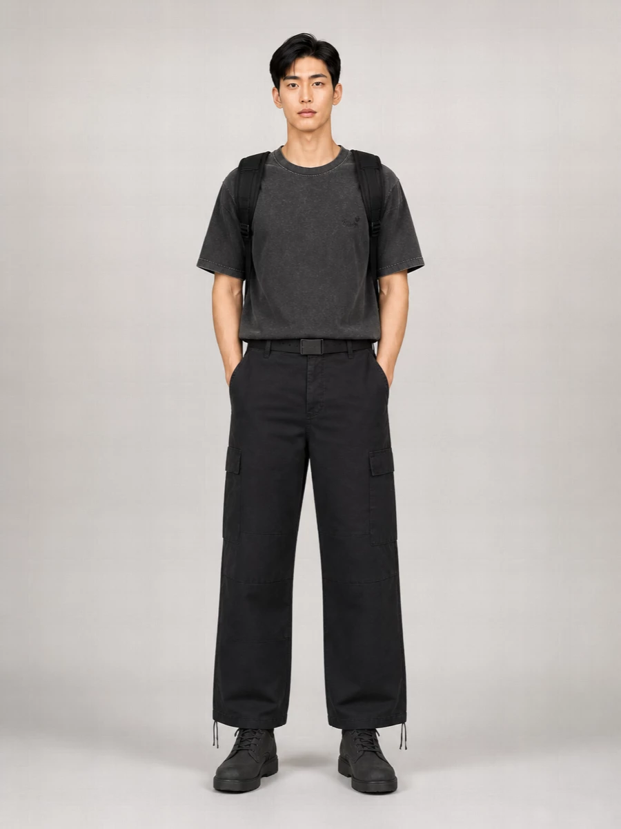 Carhartt Wip Cotton Wide-Leg Cropped Cargo Trousers