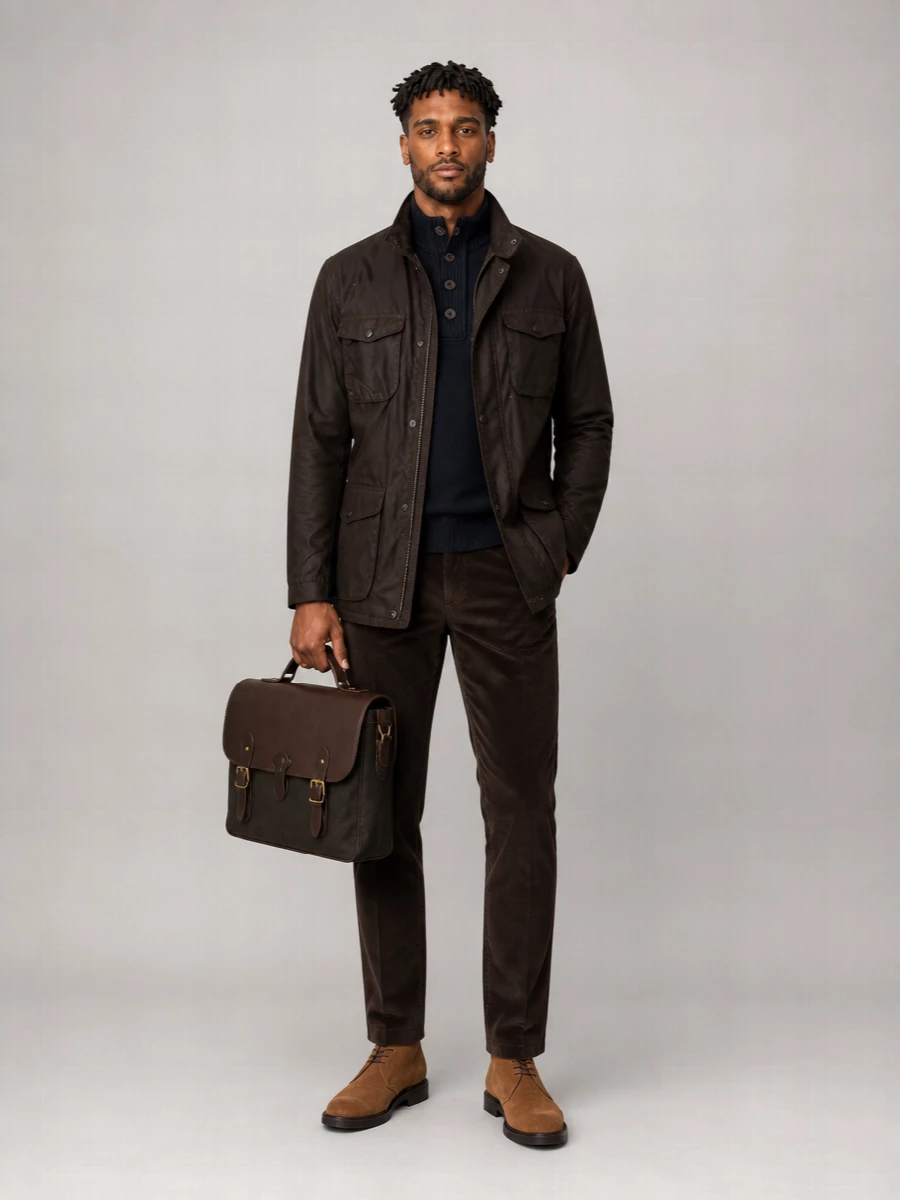 Barbour Waxed Cotton Padded Jacket