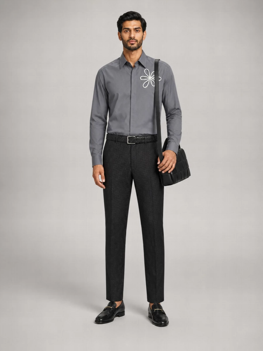 Fendi Linen Straight-Leg Trousers