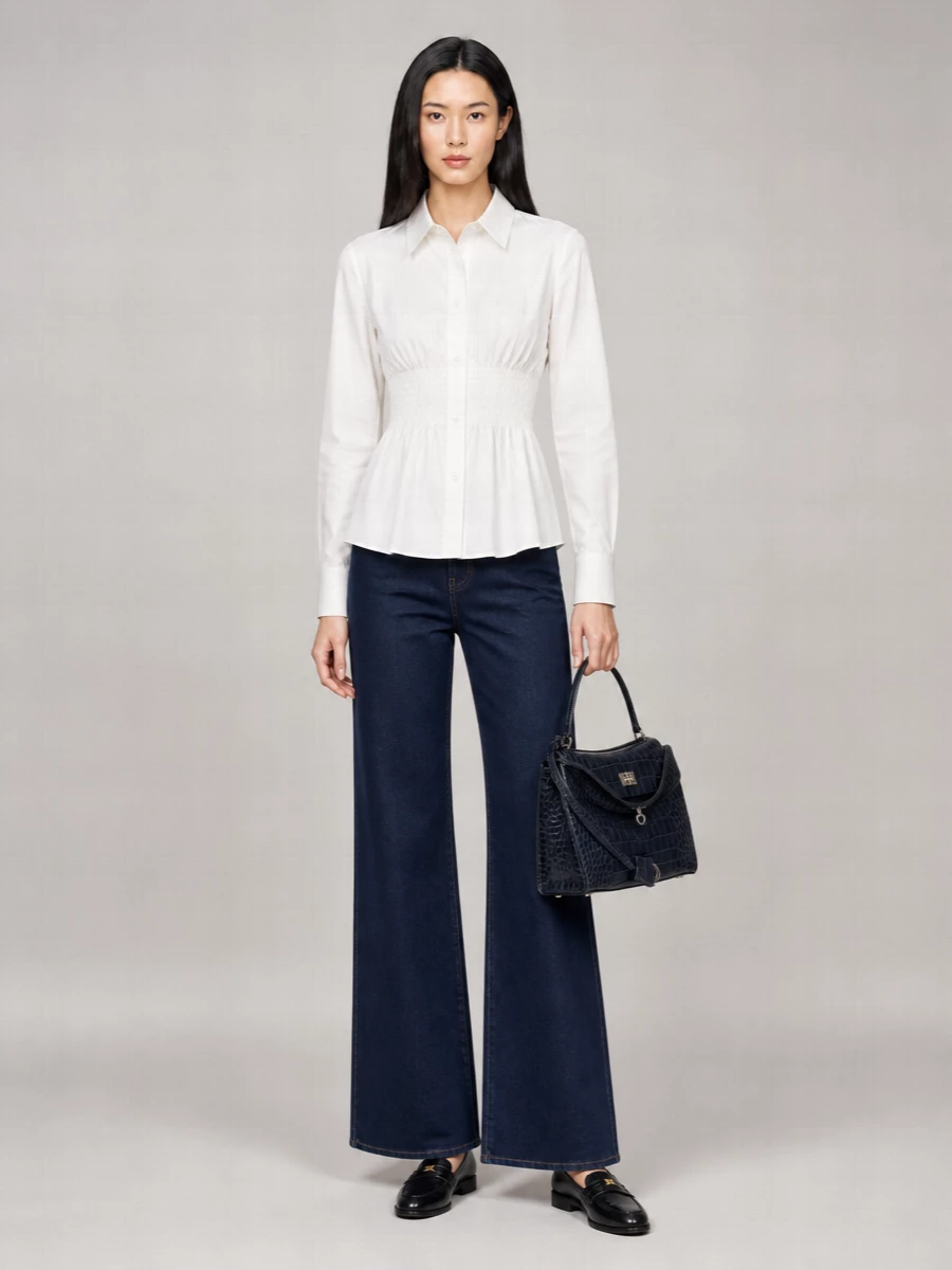 Miu Miu Denim Mid-Rise Wide-Leg Jeans