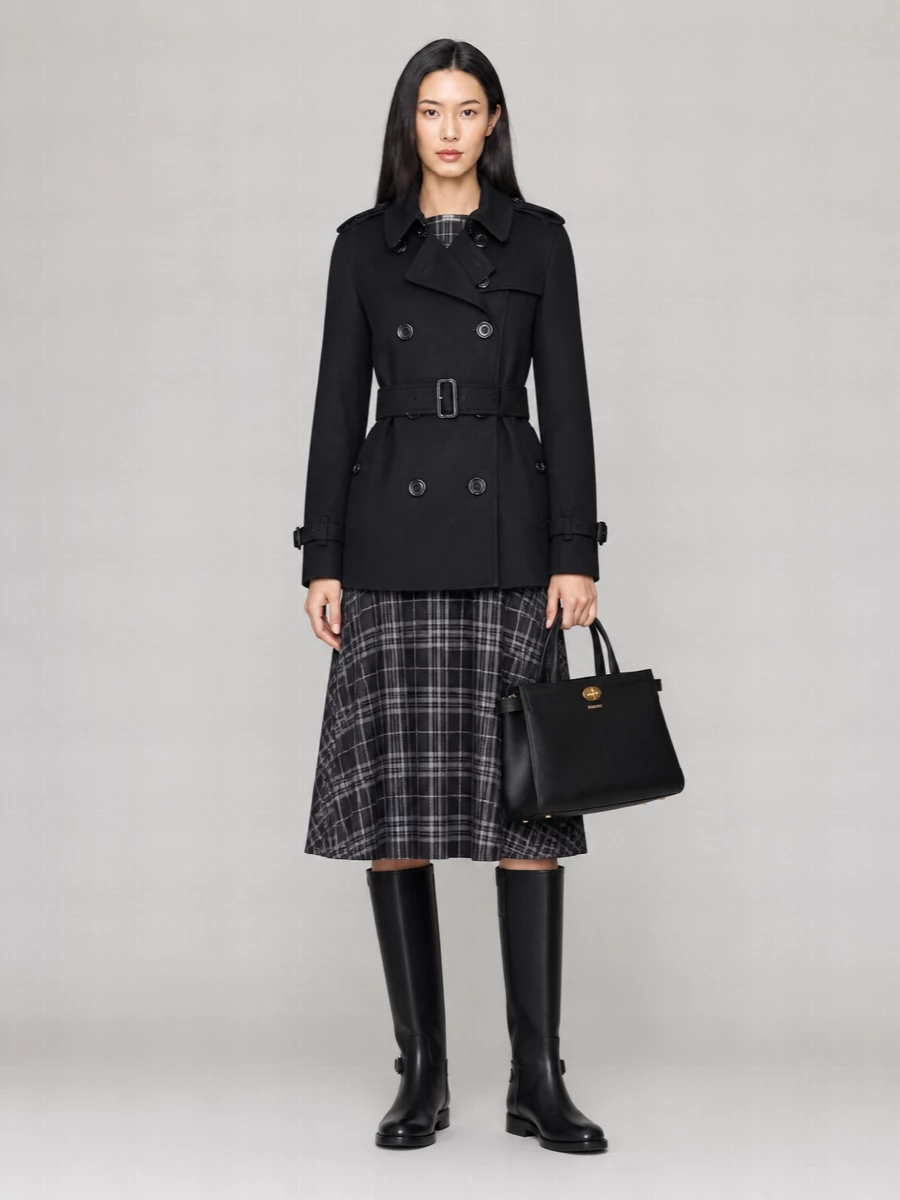 Burberry Cashmere Double-Breasted Trench Coat