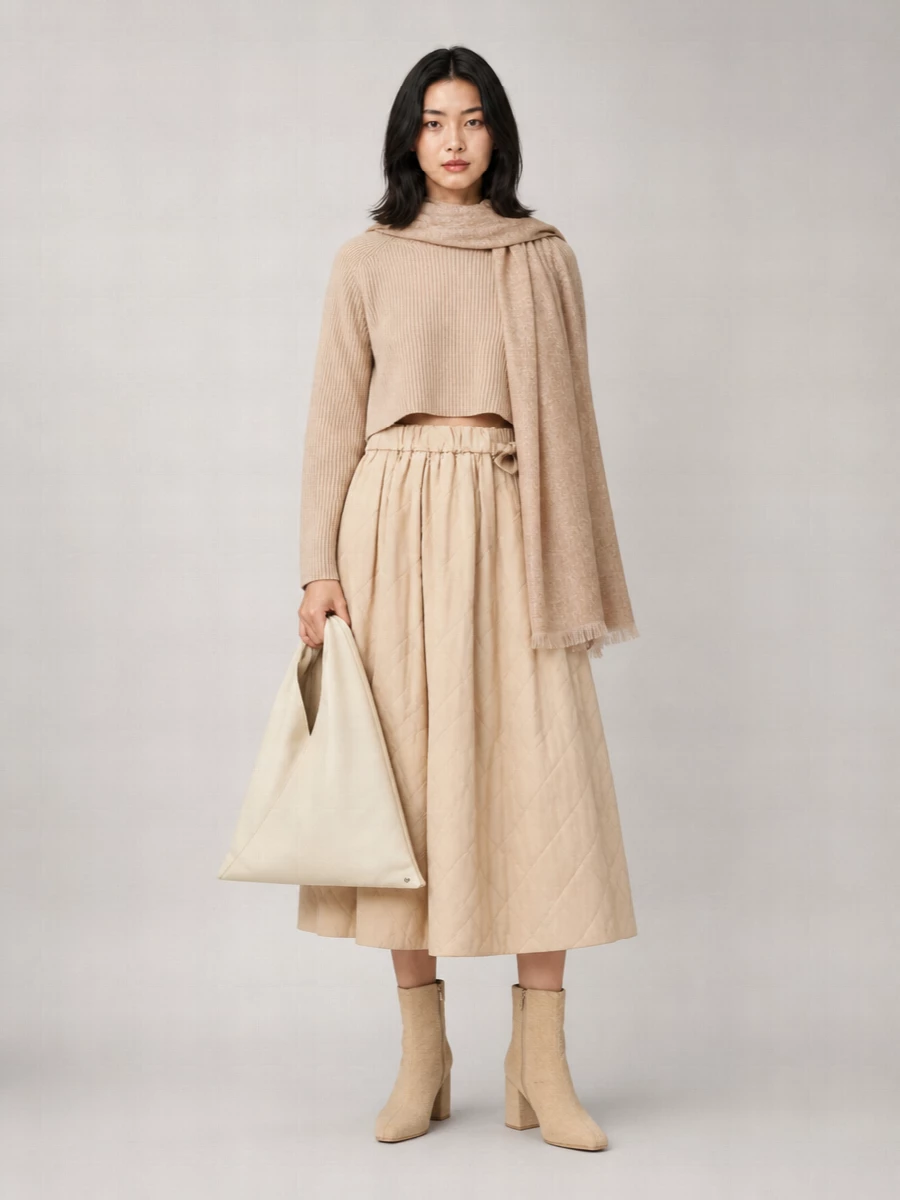 Weekend Max Mara Quilted Midi Skirt