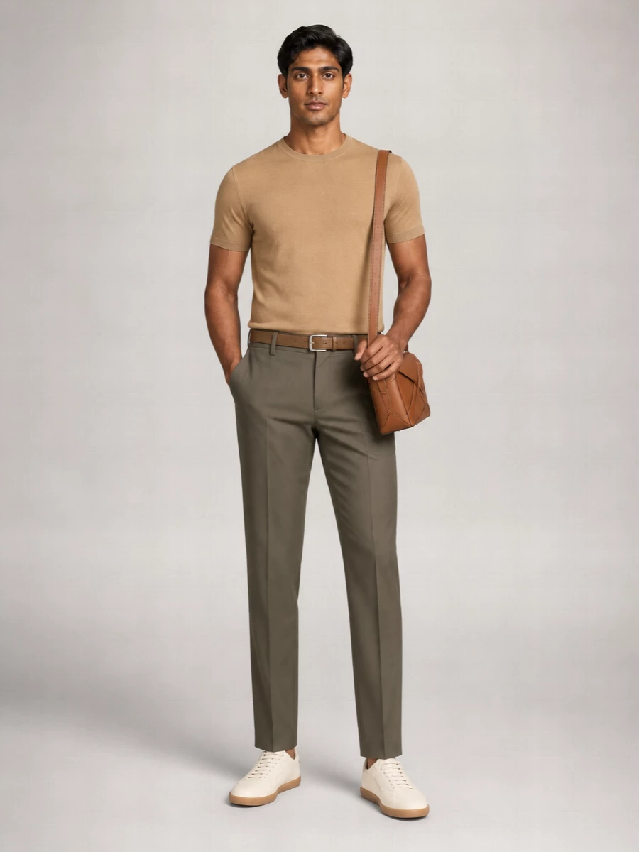 Zanone Linen Cotton Crewneck Short-Sleeve Sweater