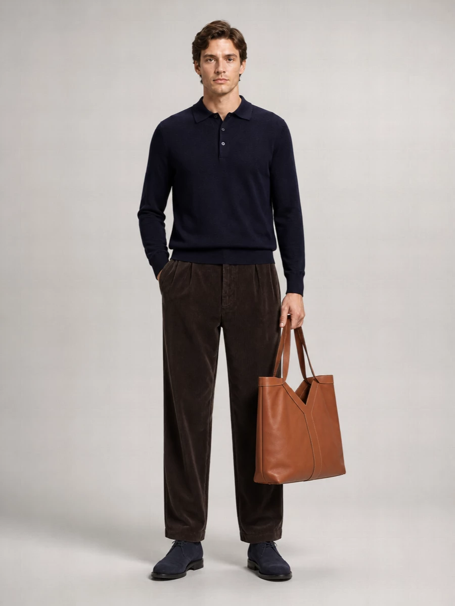 Saint Laurent Calf Leather Oversized Tote Bag
