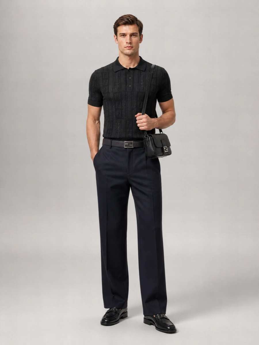 Fendi Wool Polo Shirt