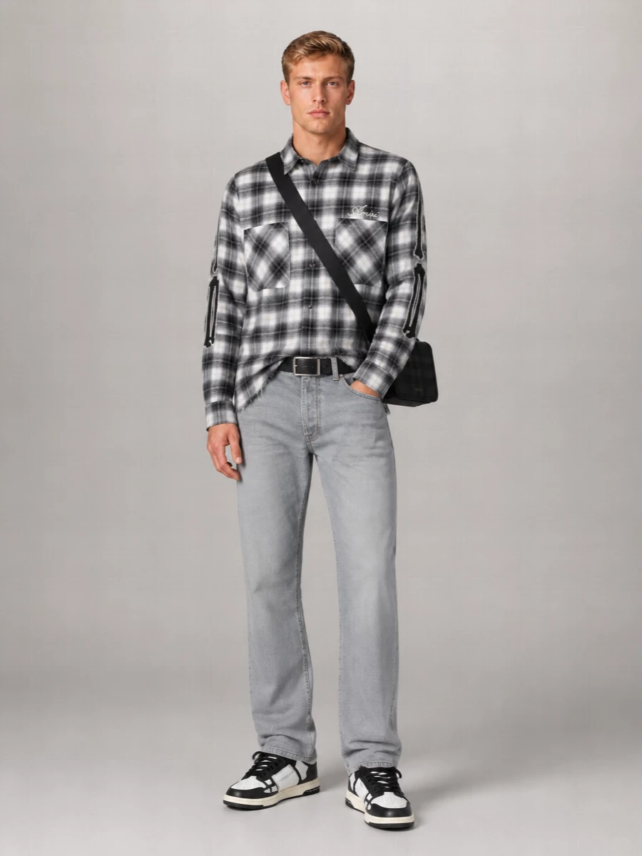 Amiri Cotton Oversized Checked Shirt