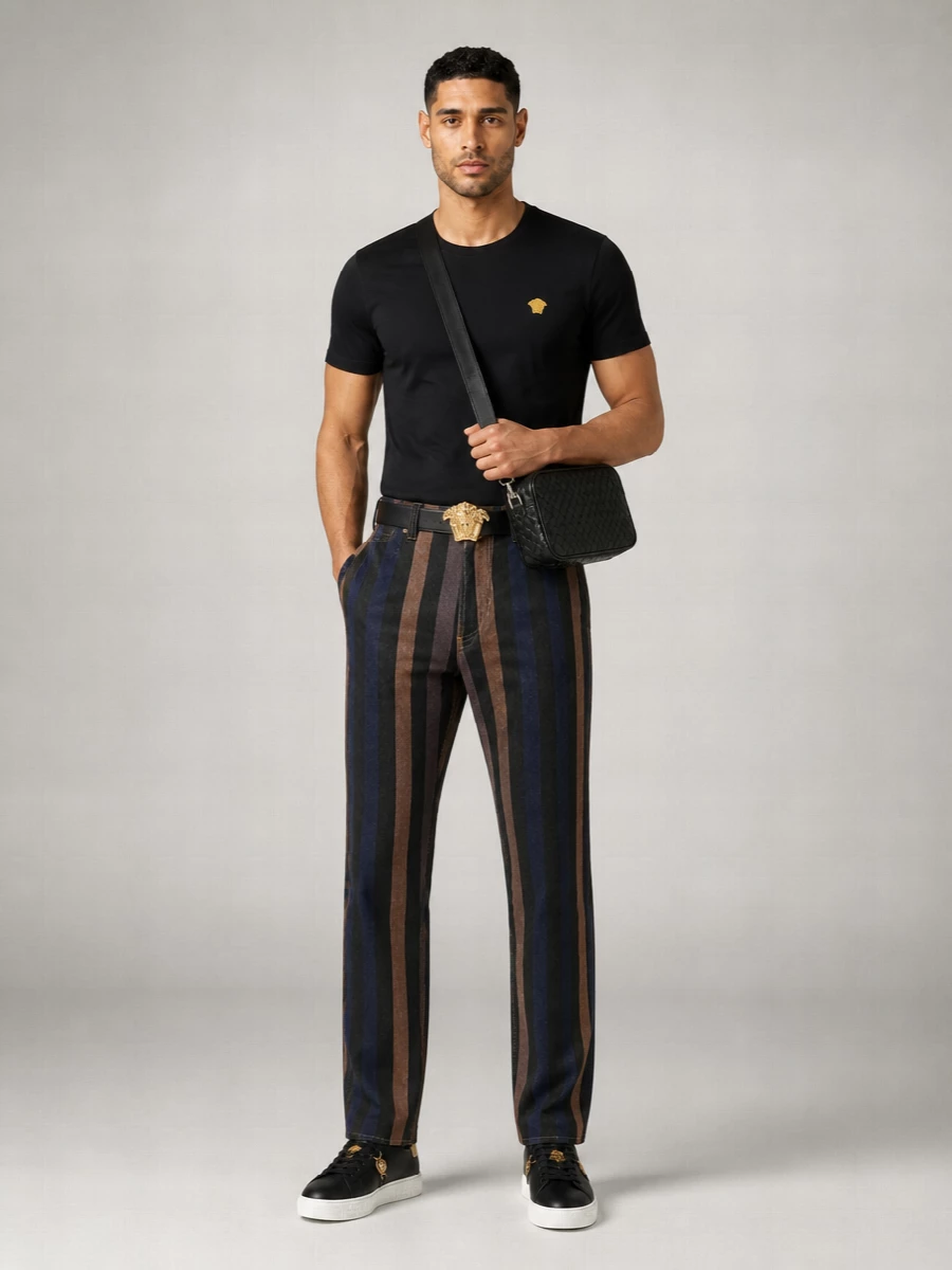 Versace Printed Denim Jeans