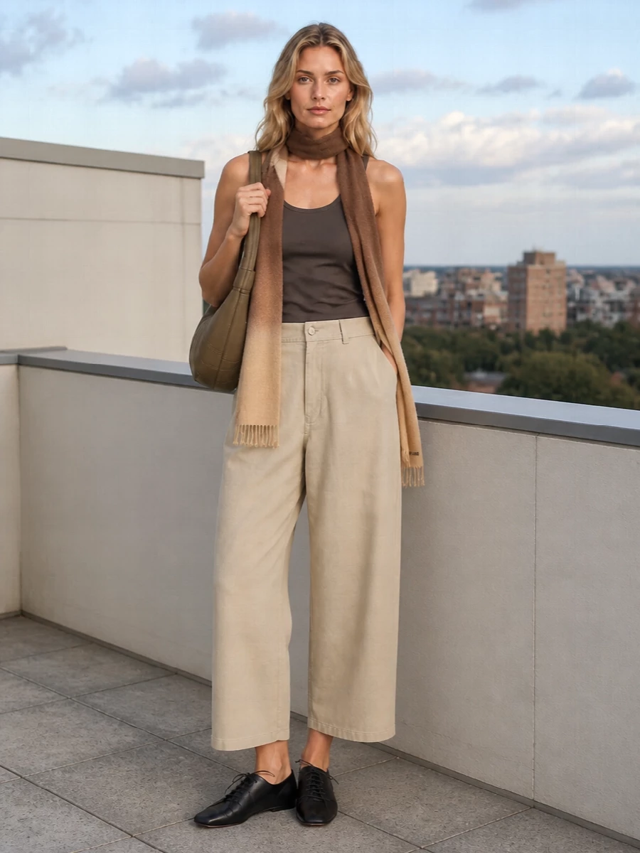 Lemaire tank cropped trouser minimalist outfit