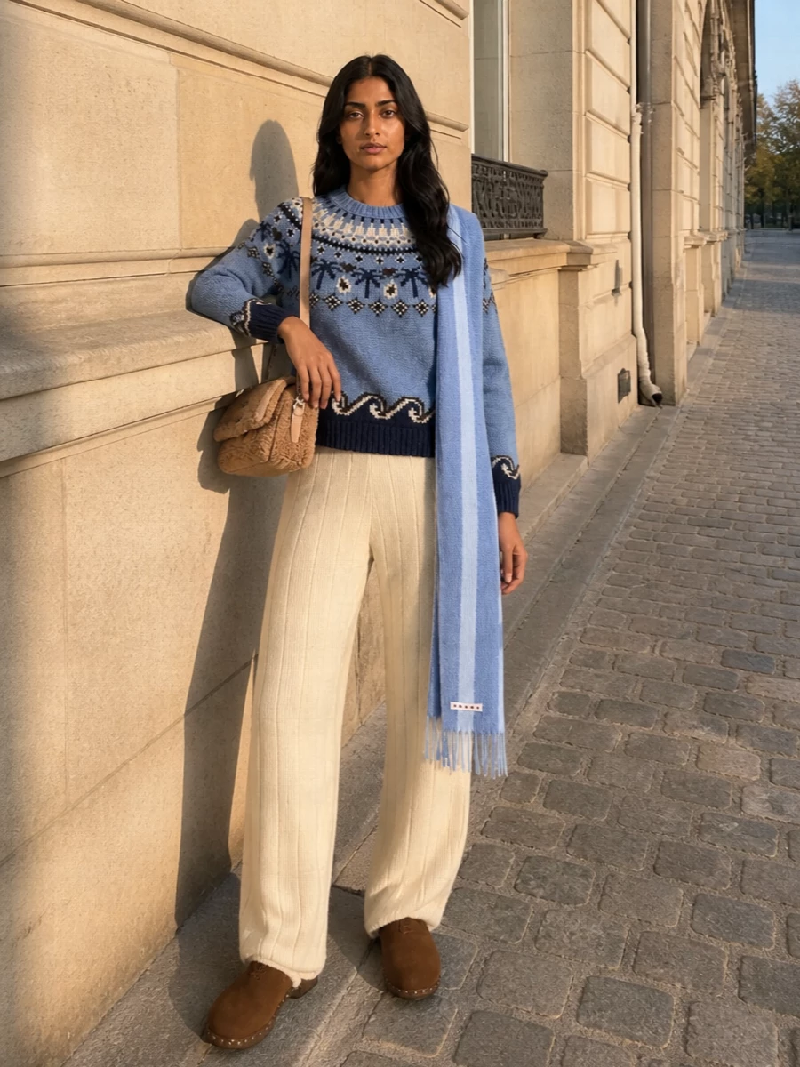 Alanui sweater max mara knit pants miu miu clogs
