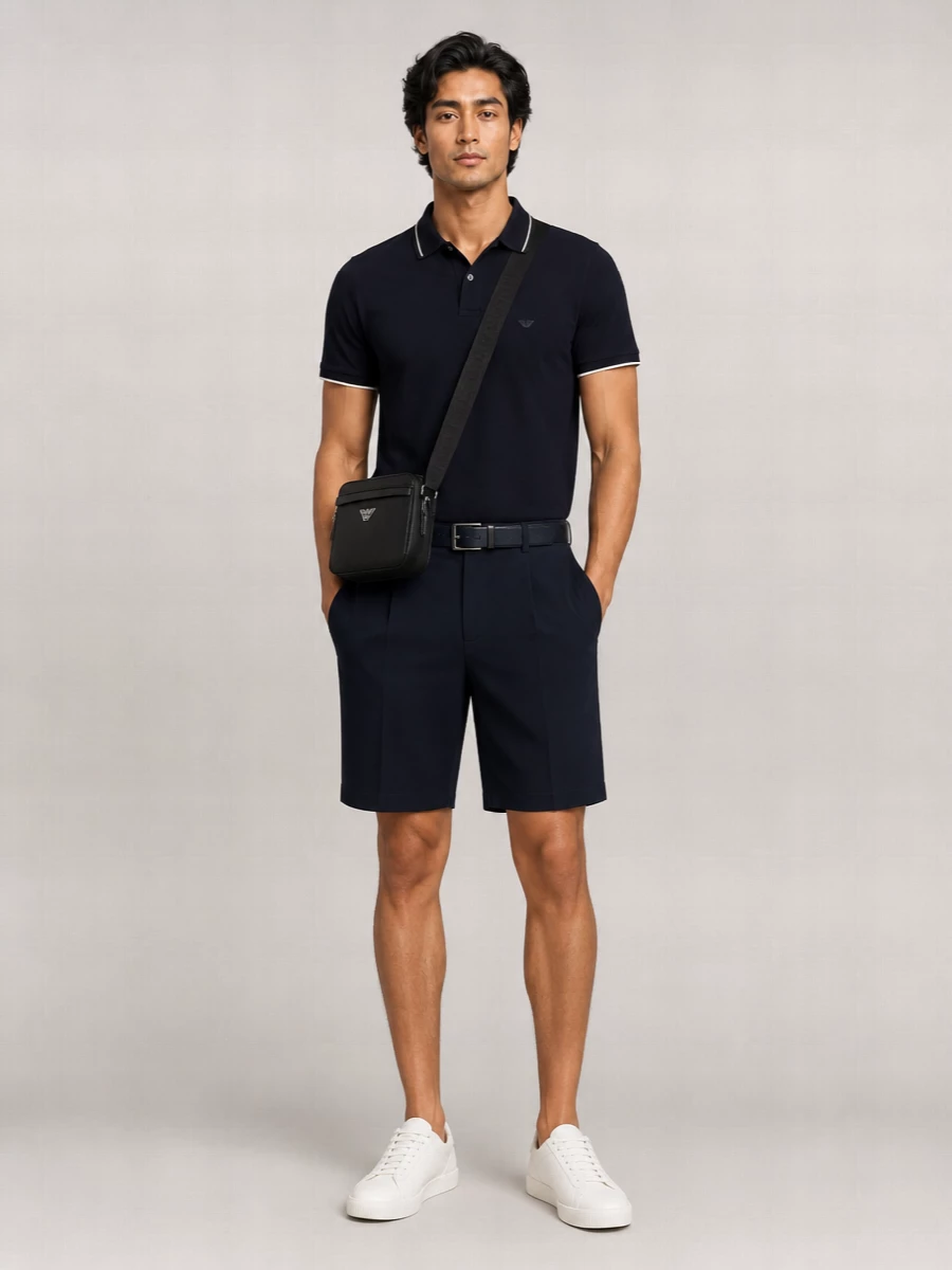 Emporio Armani Wide-Leg Chino Shorts