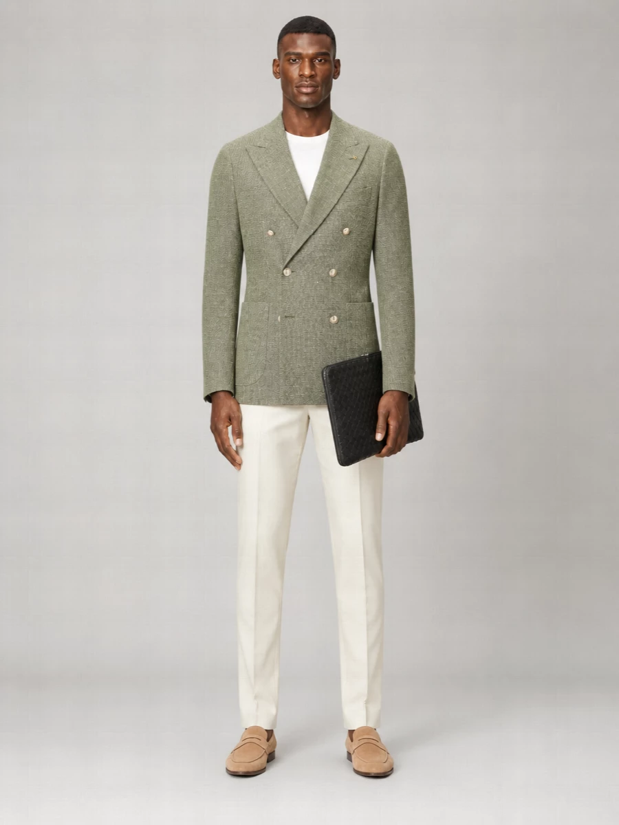 Pt Torino Stretch Cotton Blend Straight-Leg Trousers