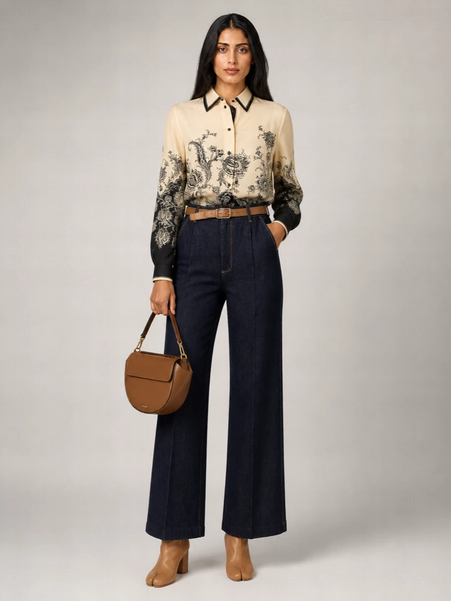 Zimmermann Denim Wide-Leg Trousers