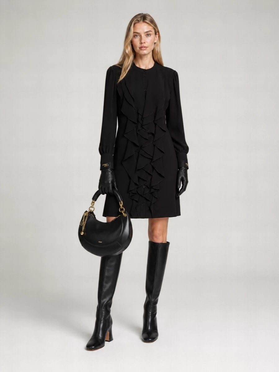 Chloé Marcie Lamb Leather Shoulder Bag