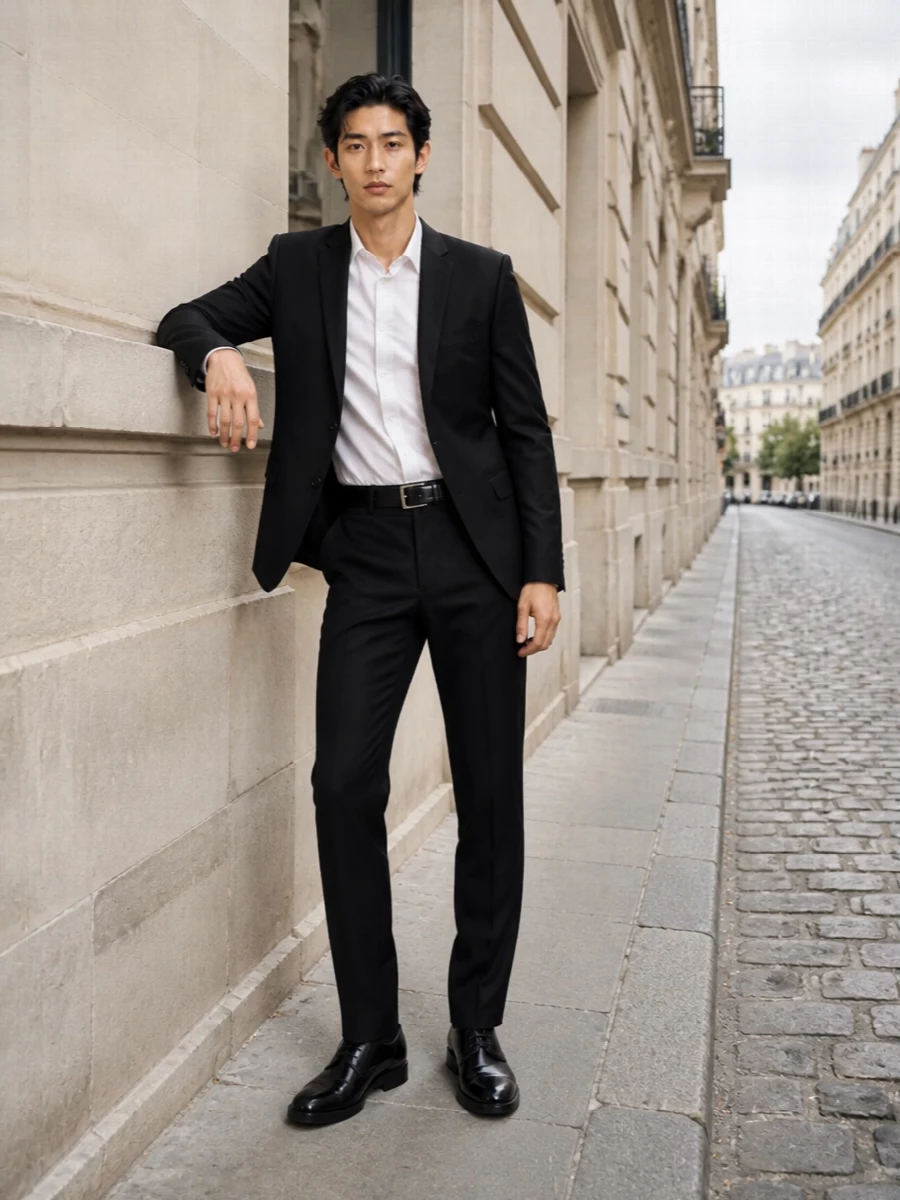 Dolce gabbana black suit derby shoes