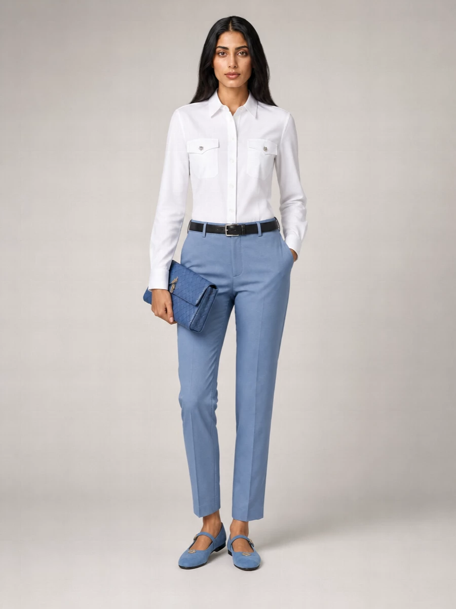 Prada Cotton Straight-Leg Suit Trousers