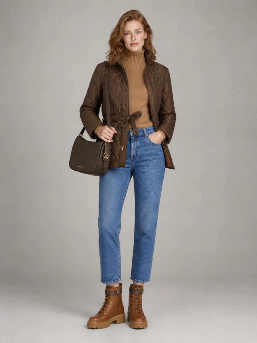 Michael Kors Quilted Belted Puffer Jacket