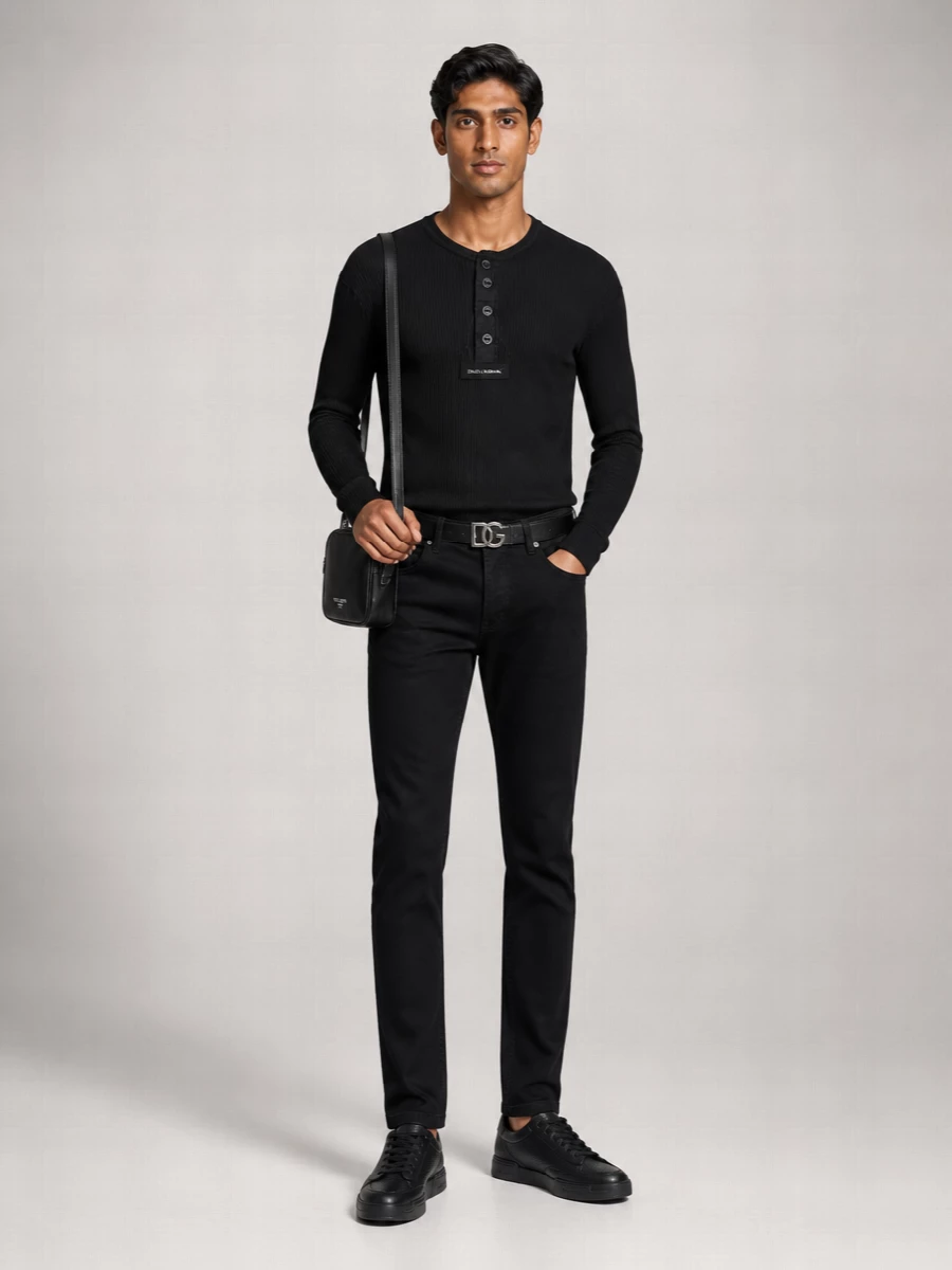 Dolce&Gabbana Ribbed Slim-Fit Cotton Jumper