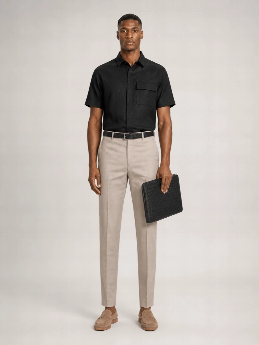 Pt Torino Linen Short-Sleeve Shirt