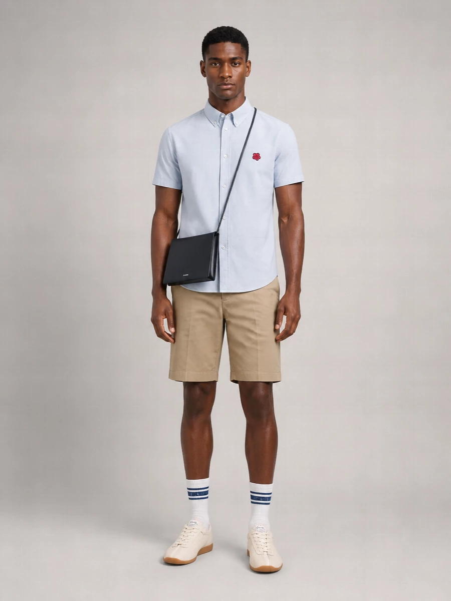 Kenzo Cotton Short-Sleeve Oxford Shirt