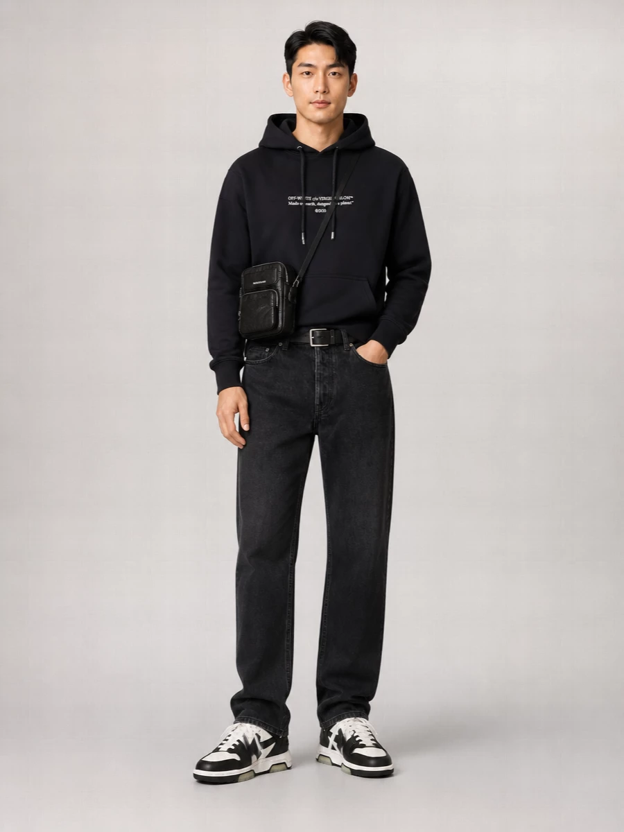 Off-White Cotton Statement Hoodie