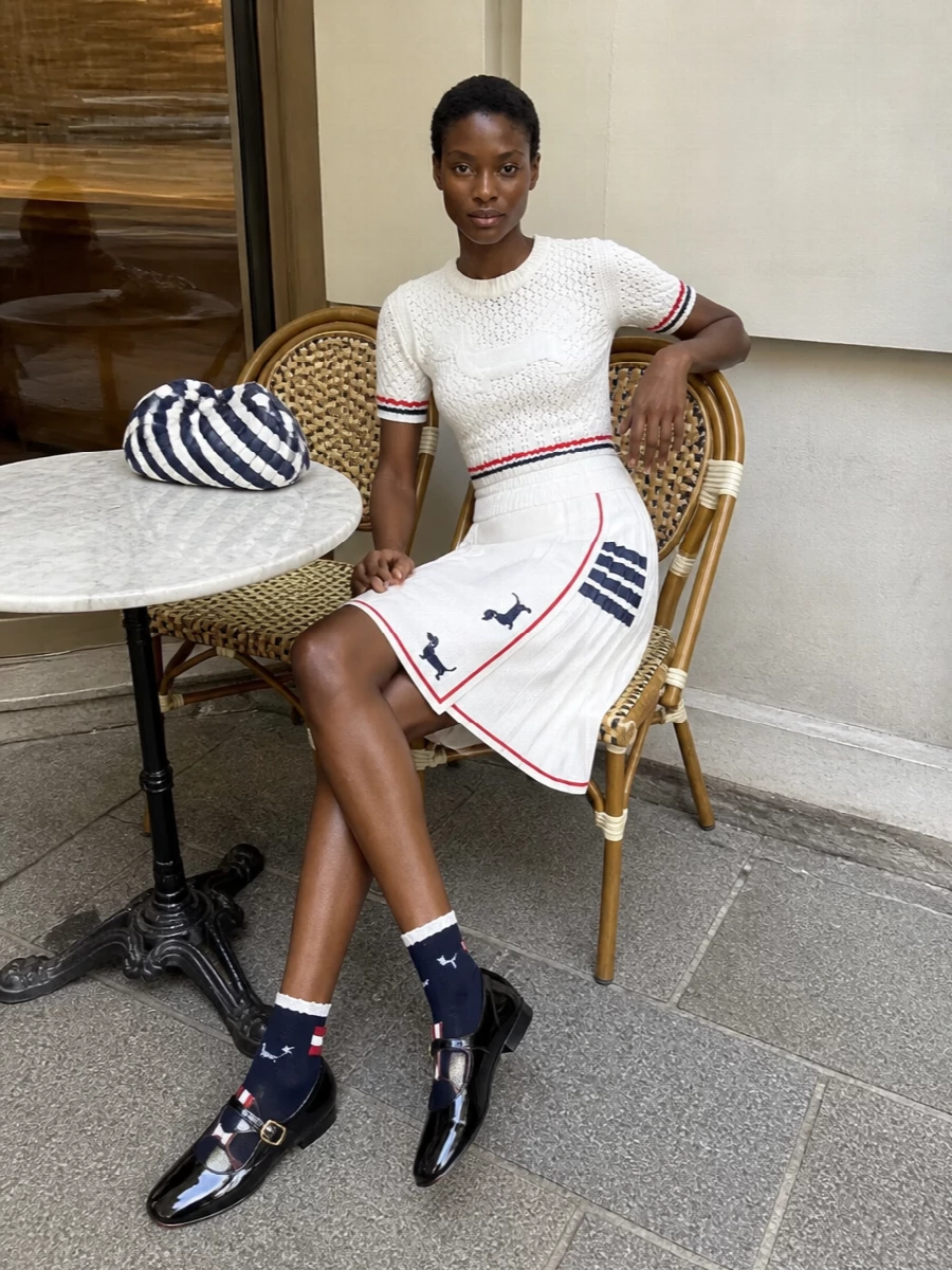 Thom browne dachshund skirt dog knit outfit
