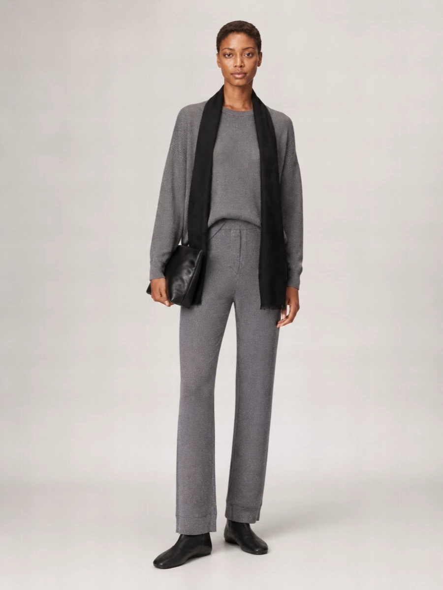 Brunello Cucinelli Ribbed Knit Flared Trousers