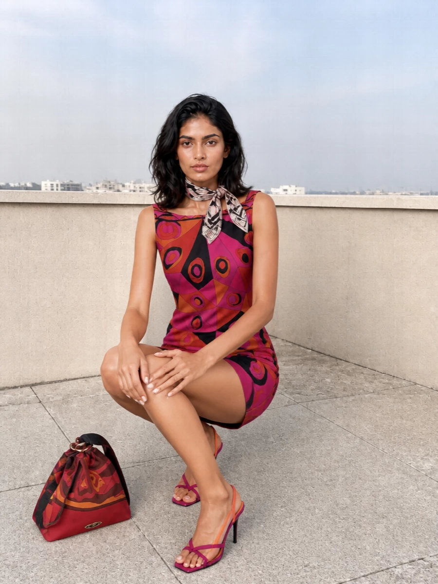 Pucci dress saint laurent heels summer parties