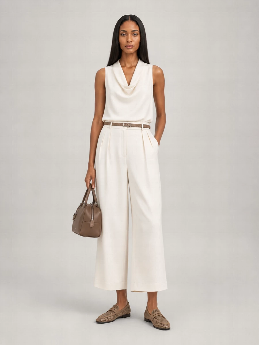 Brunello Cucinelli Wrap Wide-Leg Trousers