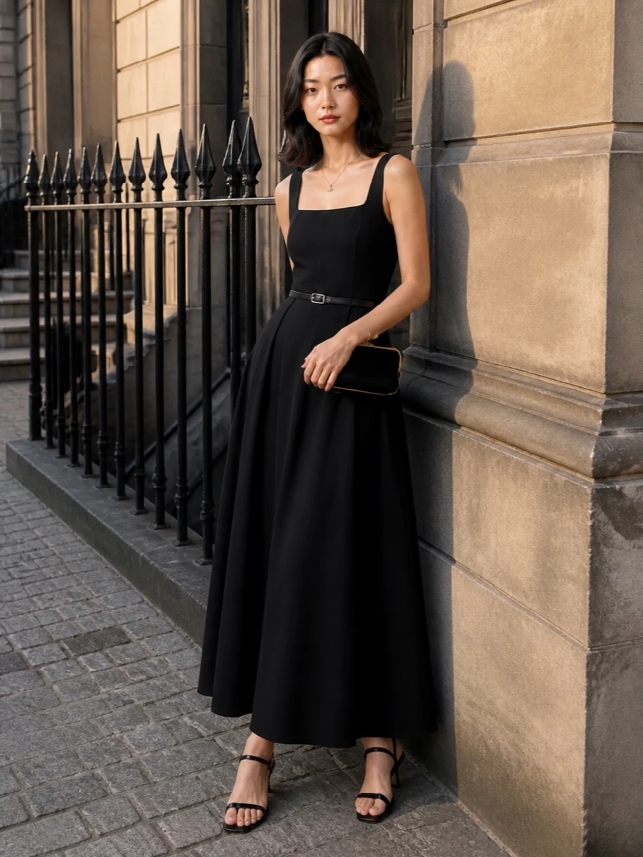 Sportmax black evening maxi dress outfit