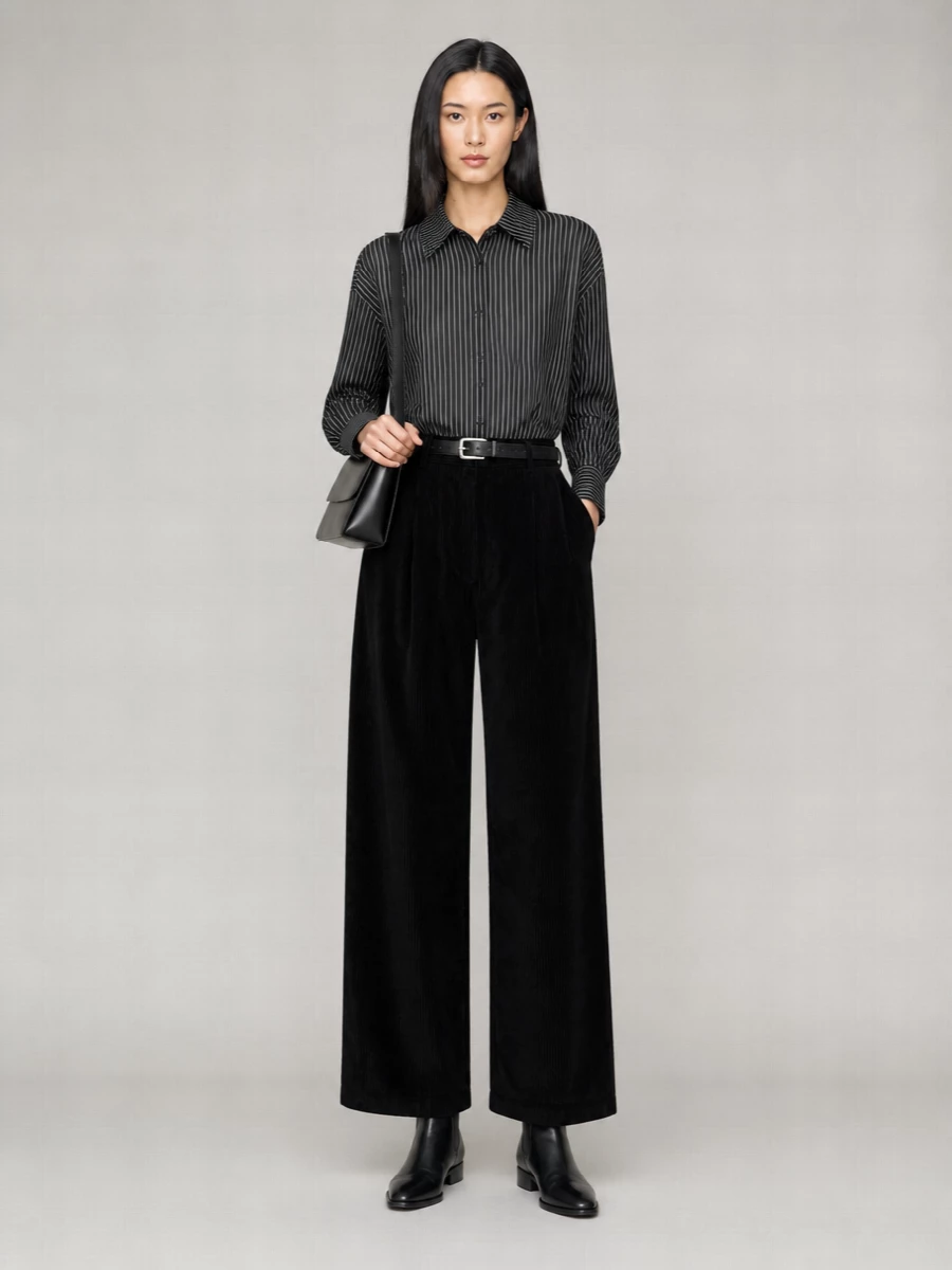 The Frankie Shop Corduroy Wide-Leg Trousers