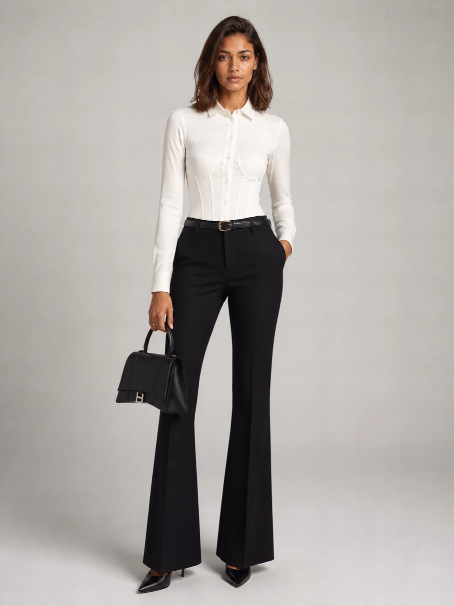 Balenciaga Cotton Blend Corset Shirt