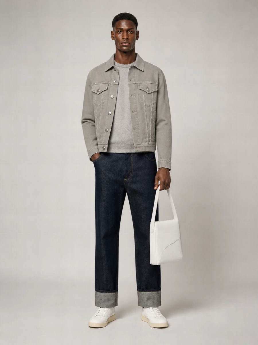 Jil Sander Leather Dragon Low-Top Sneakers