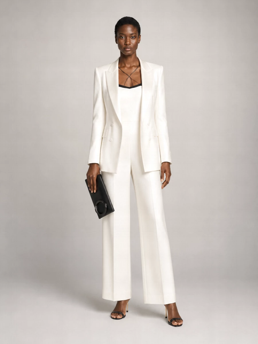 Tom Ford Silk-Blend Polka-Dot Double-Breasted Blazer