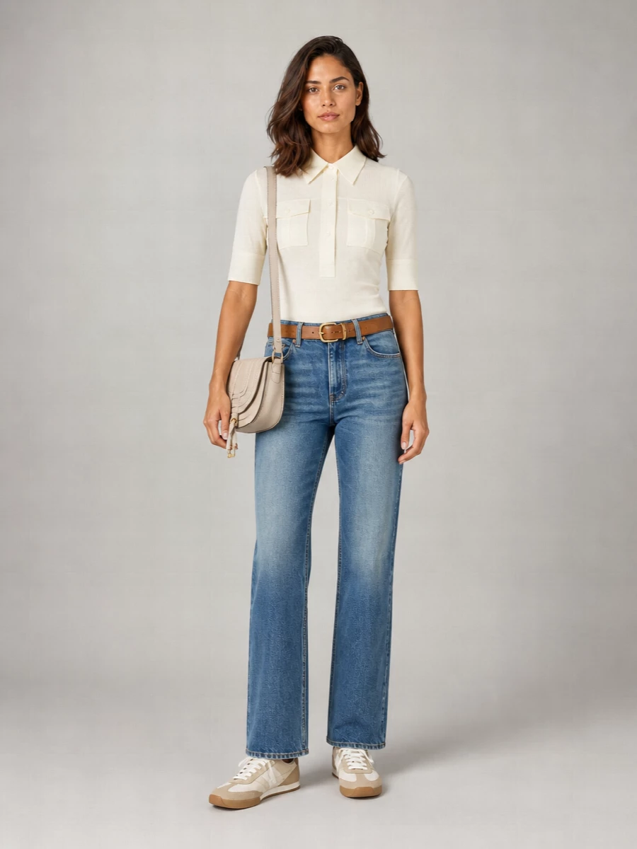Chloé Denim Slim Straight-Leg Jeans