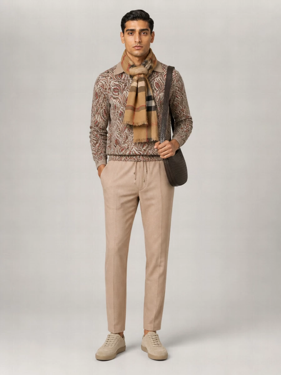 Etro Embroidered Wool Polo Shirt