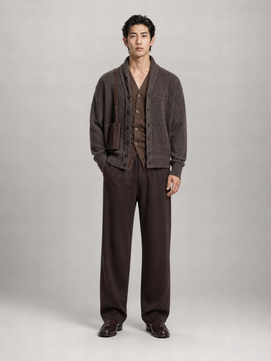 Jacquemus cashmere merino wool shawl collar cardigan