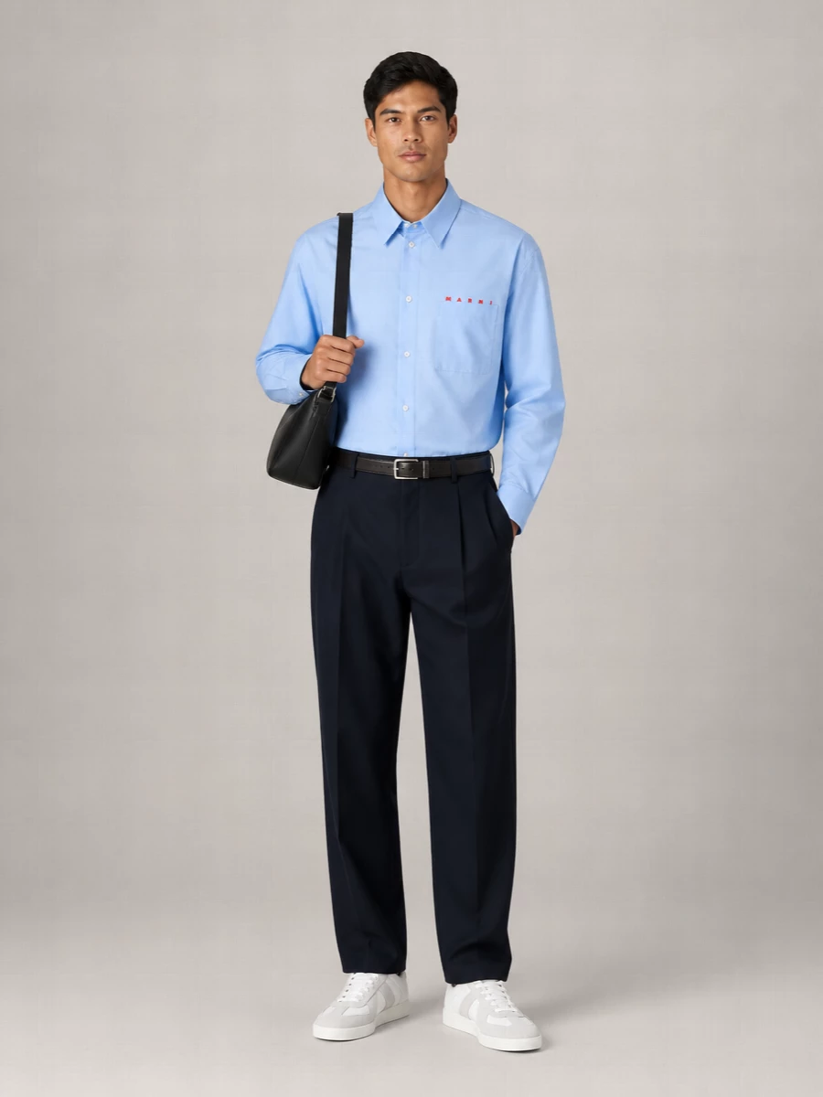 Marni cotton boxy-fit long-sleeve shirt