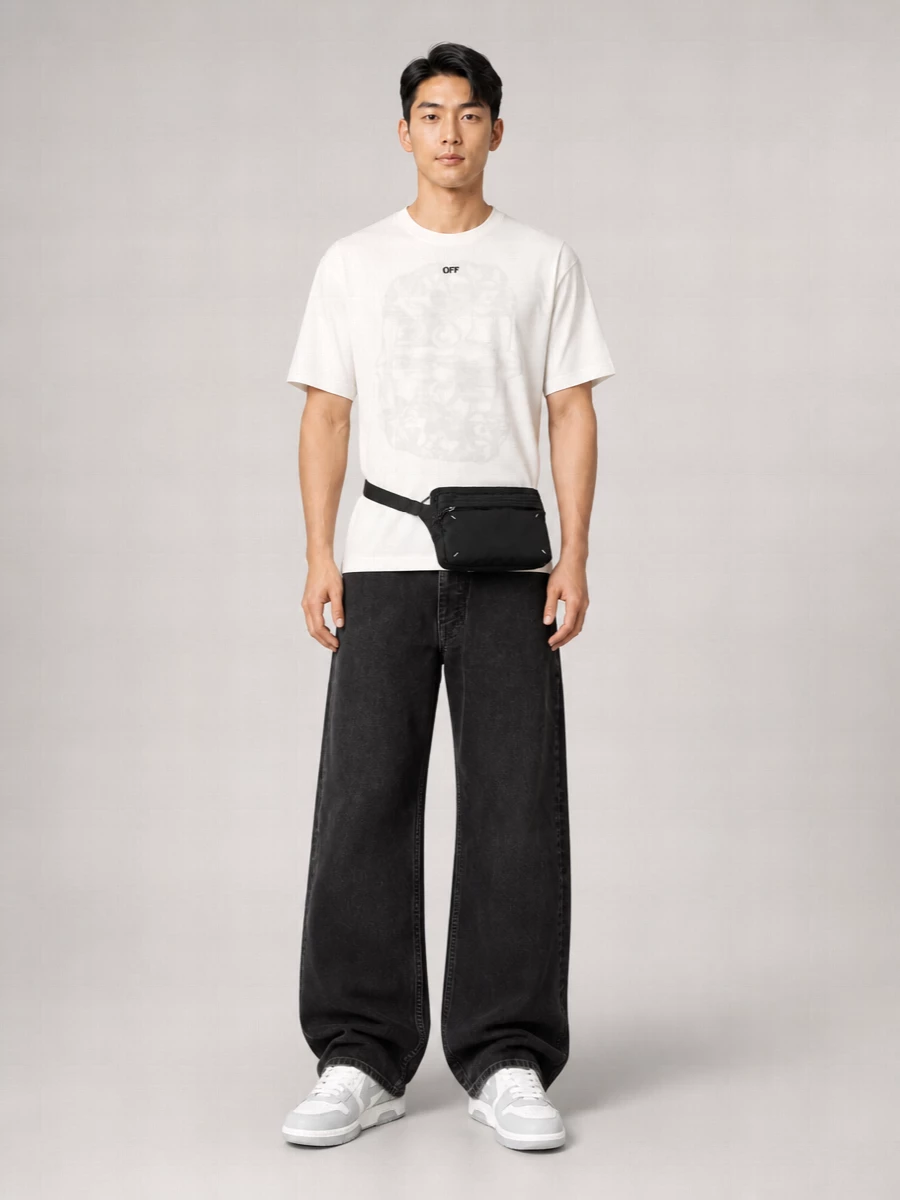 Off-White Leather Low-Top Sneakers