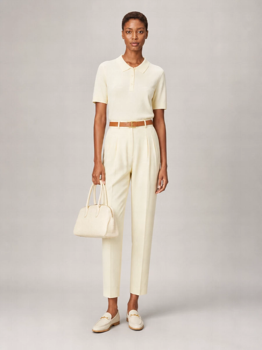 Loulou Studio Cashmere Polo Top