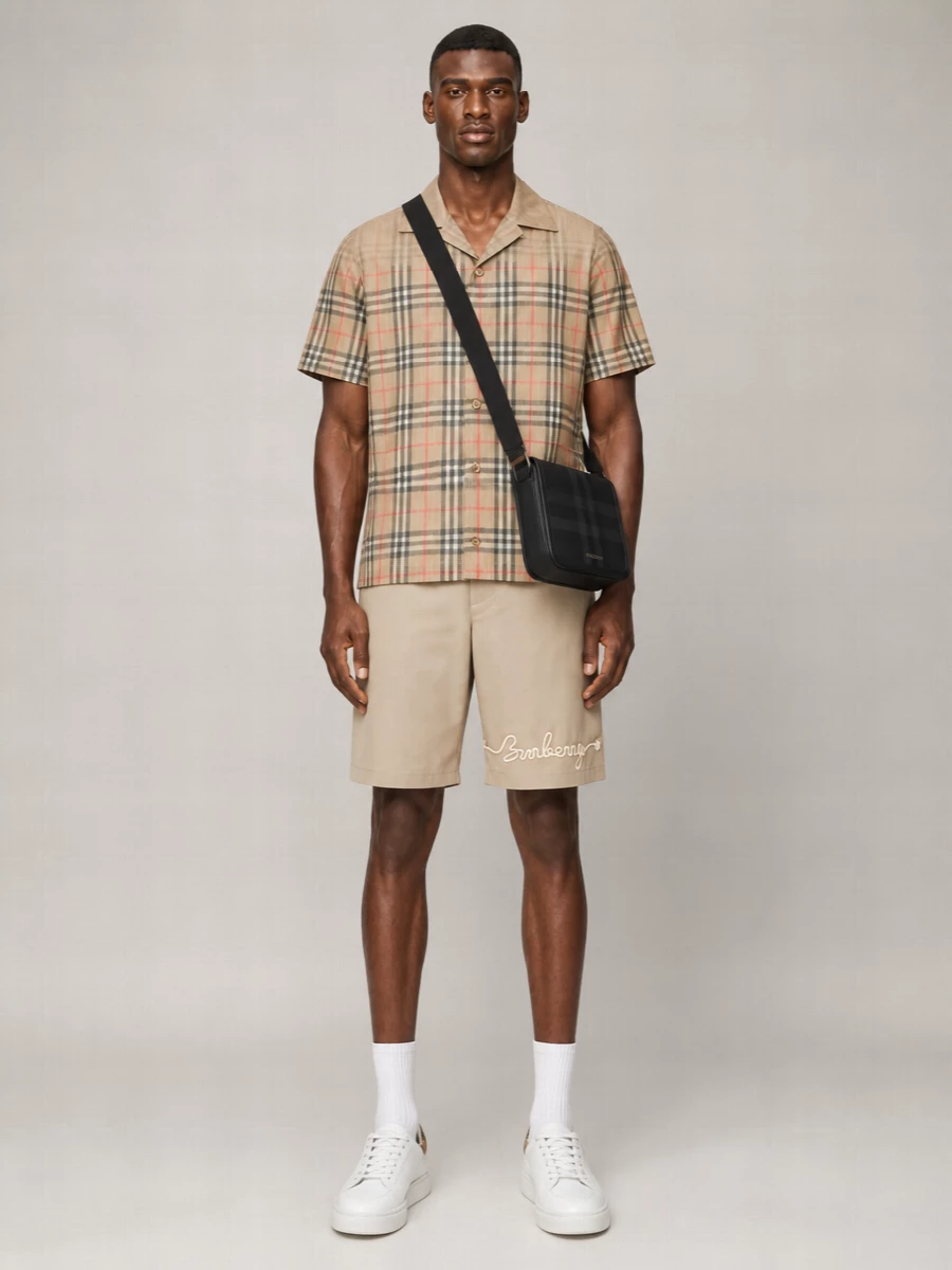 Burberry Checked Short-Sleeve Shirt