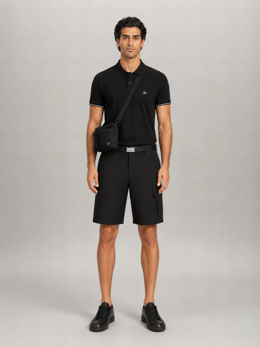 C.p. Company Piqué Logo-Patch Polo Shirt