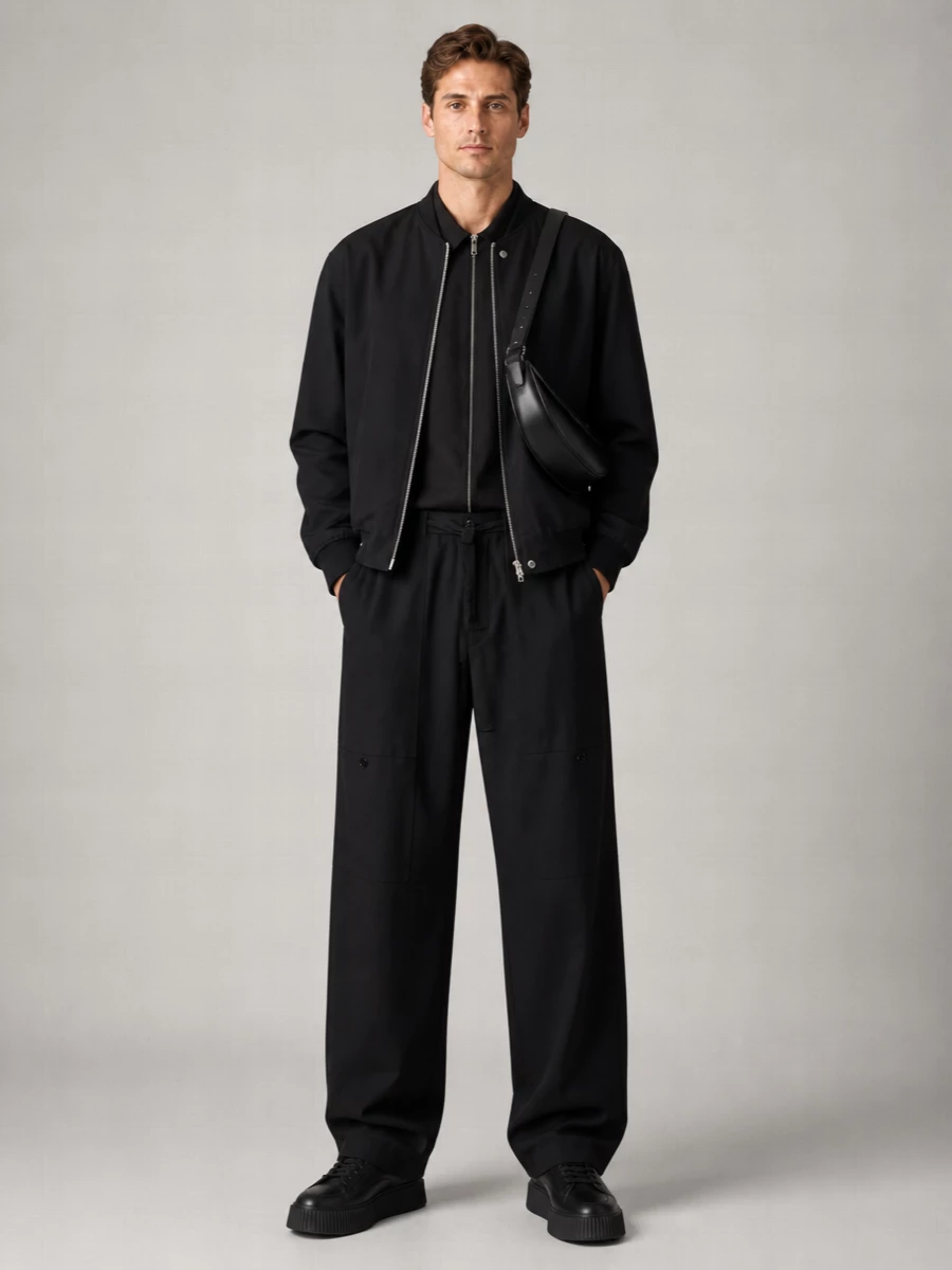 Jil Sander Cotton Oversized Bomber Jacket