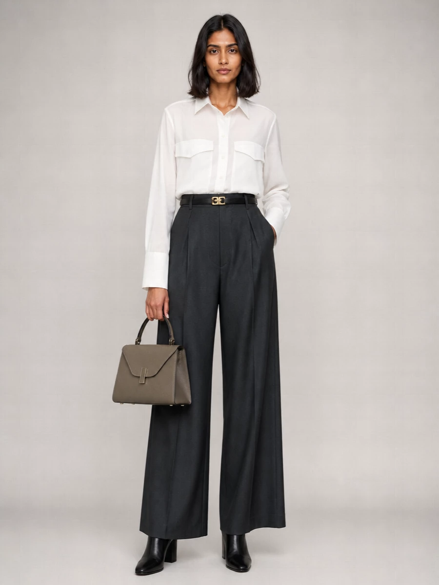 Valextra Iside Small Leather Shoulder Bag