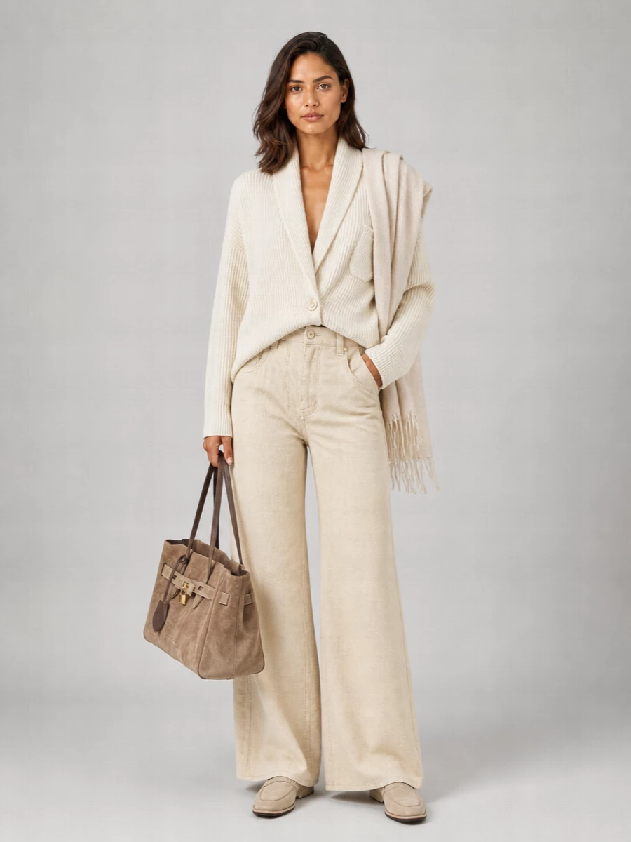 Brunello Cucinelli Cashmere Ribbed Wrap Cardigan