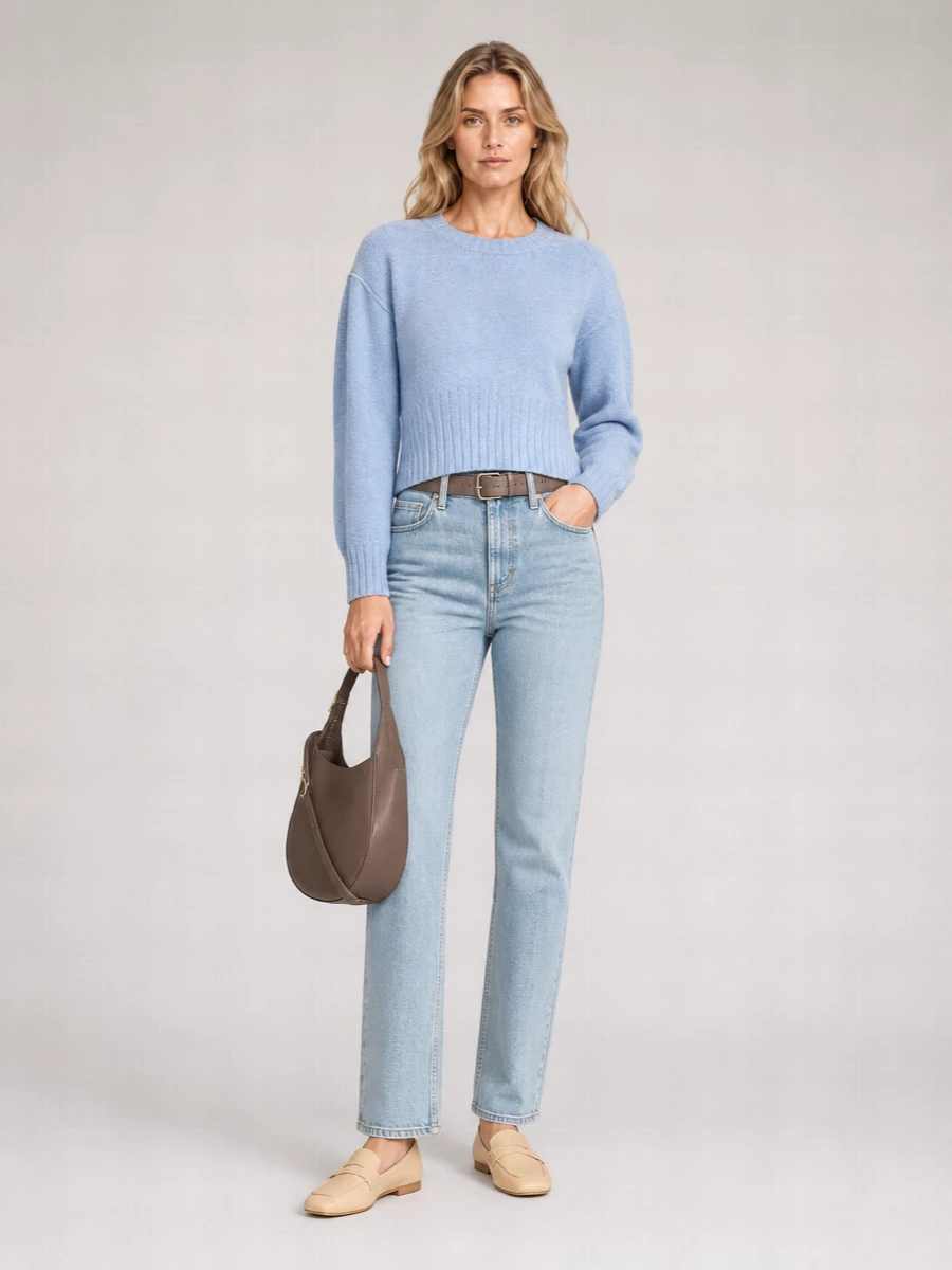 Loulou Studio Denim Straight-Leg Jeans