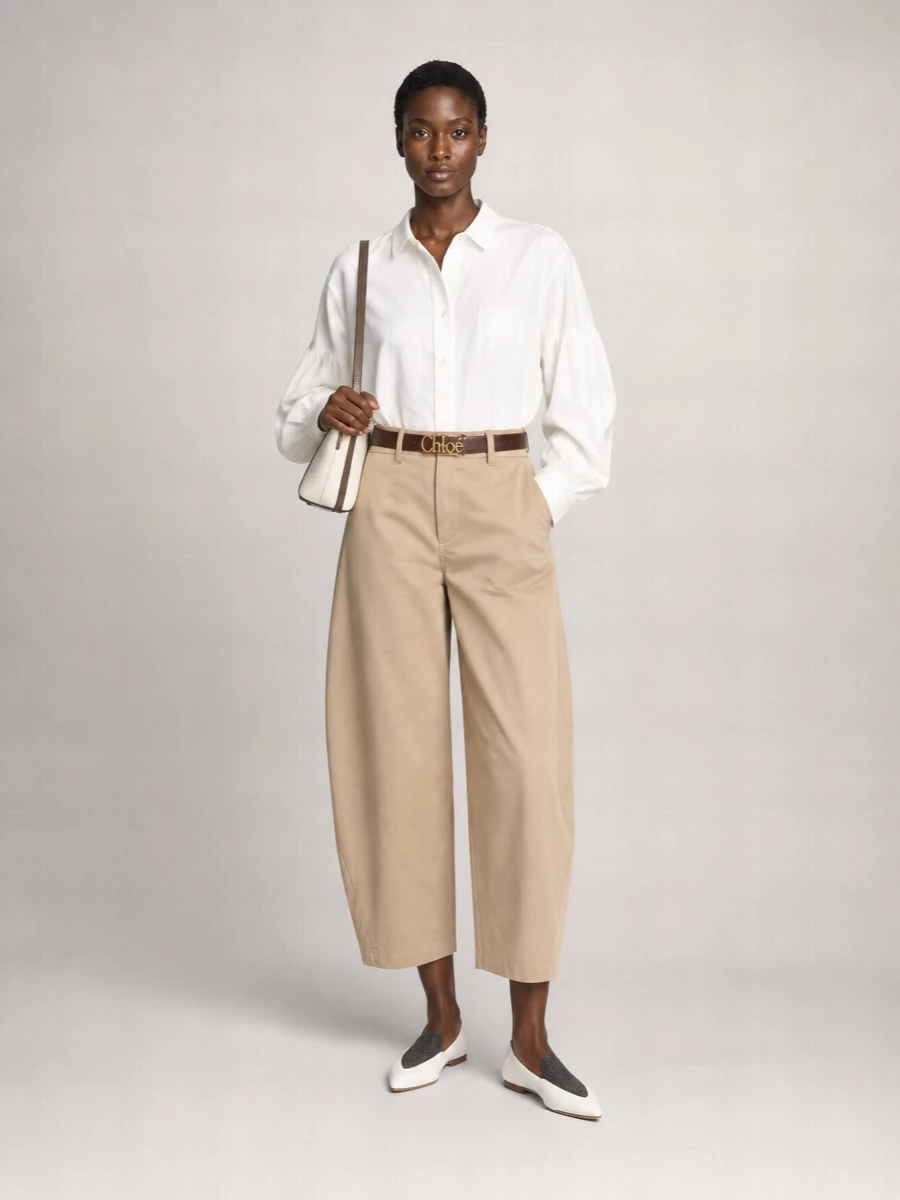 Sacai Cotton Wide-Leg Trousers