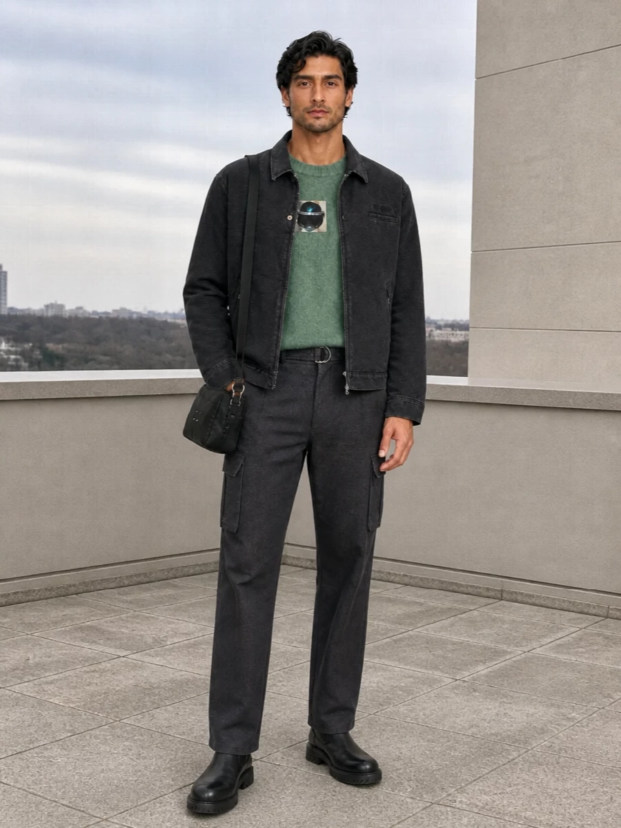 Undercover jacket prada cargo trousers outfit