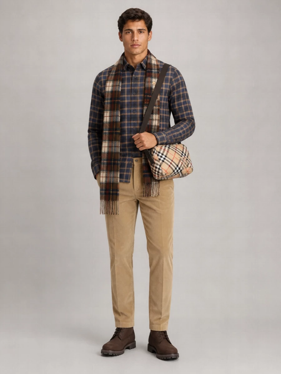 Timberland Cotton Checked Long-Sleeve Shirt