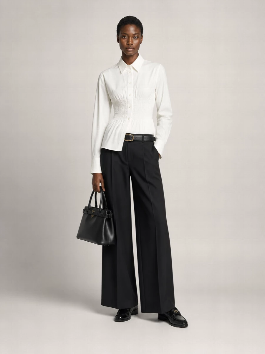 Giuseppe Di Morabito Virgin Wool Wide-Leg Tailored Trousers